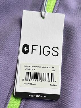 Figs Lavender Dew Sydney Performance Scrub Jacket